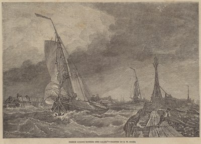 Lugre francés entrando en Calais de Edward William Cooke